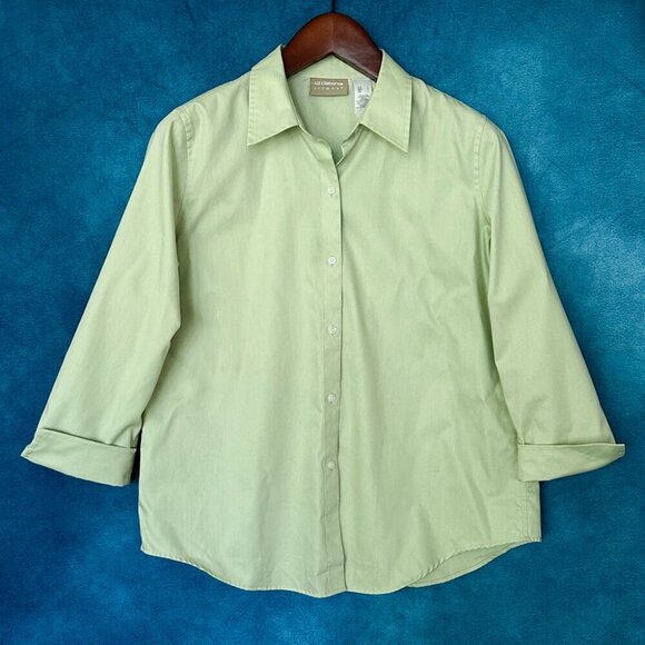 Liz Claiborne Lizwear Button Down Cotton Shirt, Size L - Picture 1 of 3